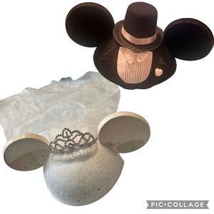 Disney Bride and Groom Wedding Ear Hats